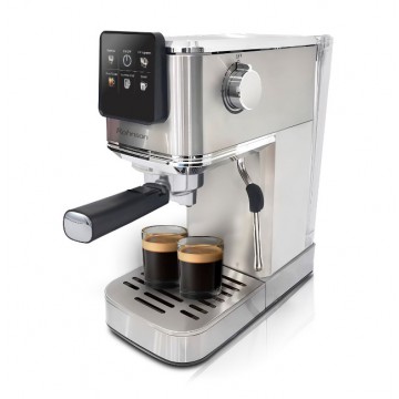 Rohnson R-98016 Αυτόματη Μηχανή Espresso 1350W Πίεσης 20bar για Cappuccino Ασημί